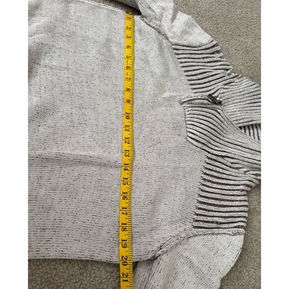 GUESS Los Angeles Mens Medium Shawl Collar Half Zip Sweater Cotton Knit Brown - Picture 11 of 14